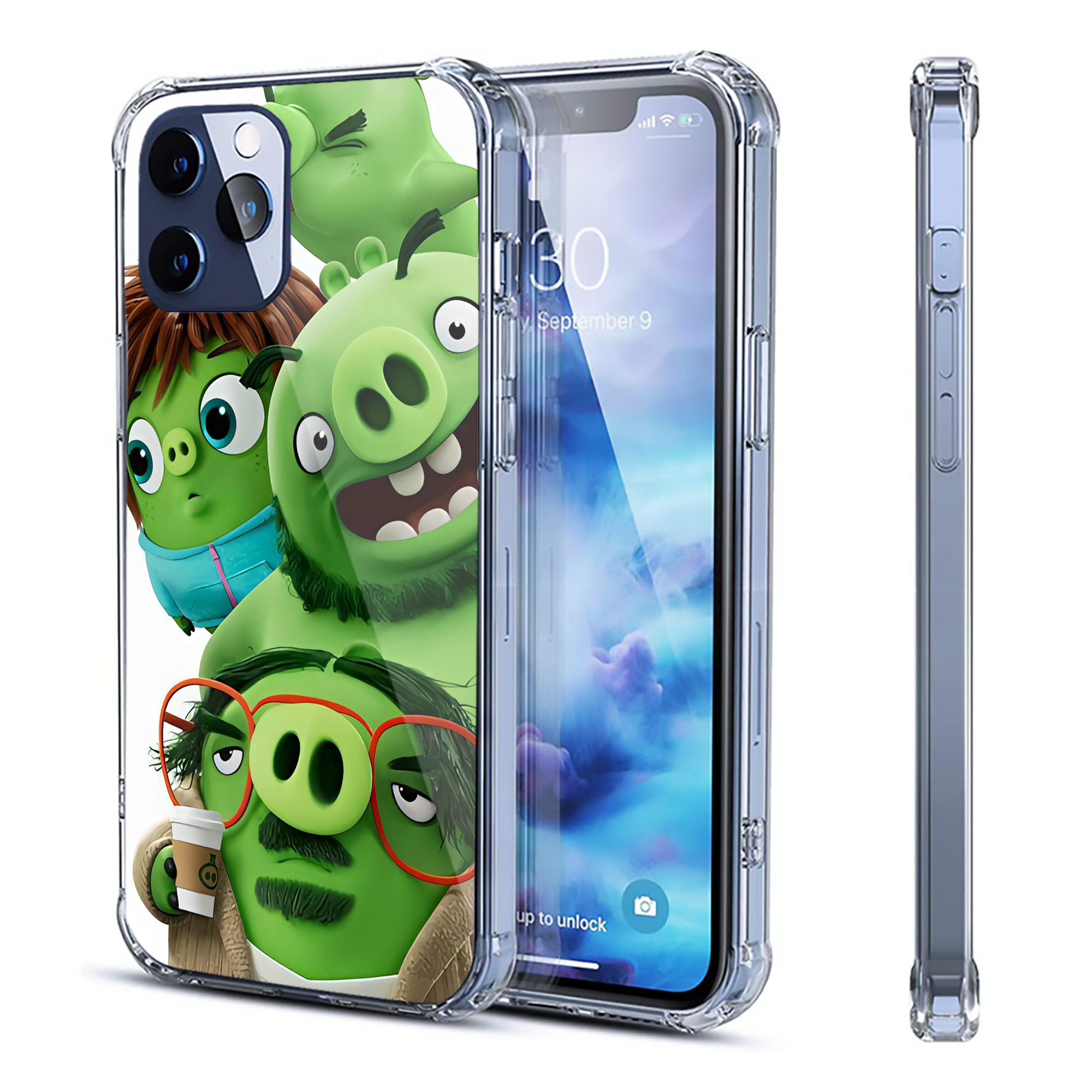 （画像用） Angry Birds アングリーバード 【iPhone 12シリーズ対応】透明スマホケース（クリアソフトケース）